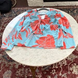 Floral Blue and Red Women's Skirt